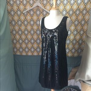 WHITE HOUSE BLACK MARKET BLACK SEQUINS SHORT DRESS